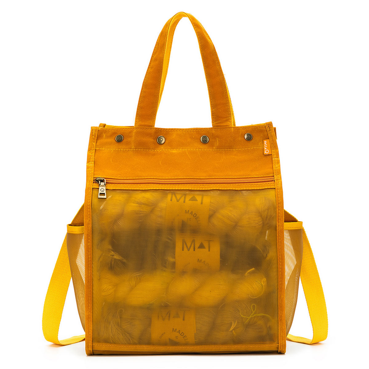 della Q Maker's Tall Mesh Tote - Mustard - Extra Image
