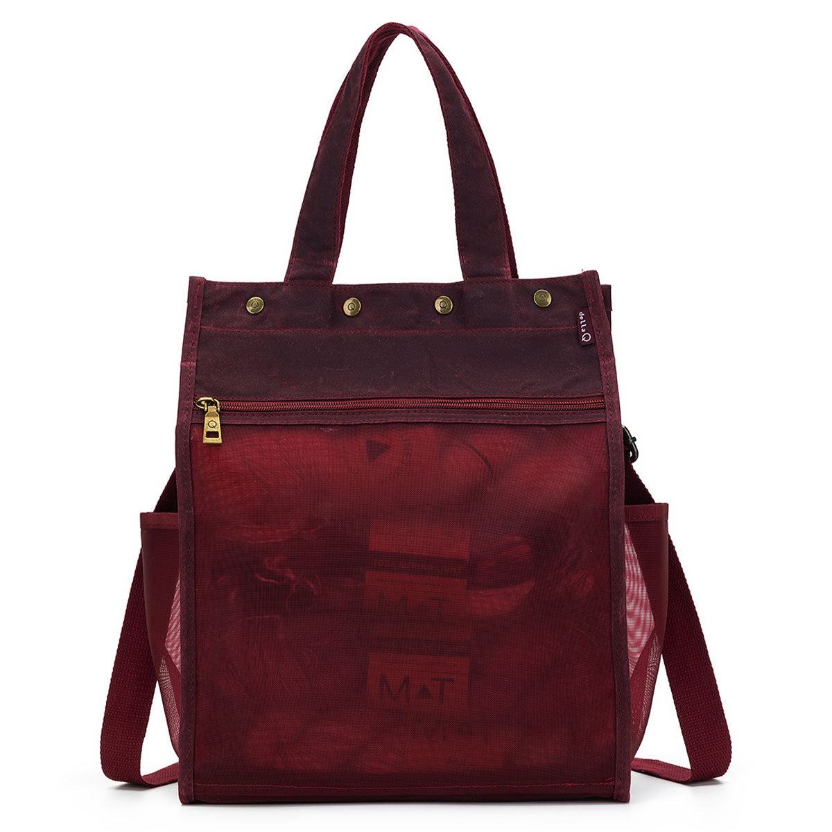 della Q Maker's Tall Mesh Tote - Red - Extra Image