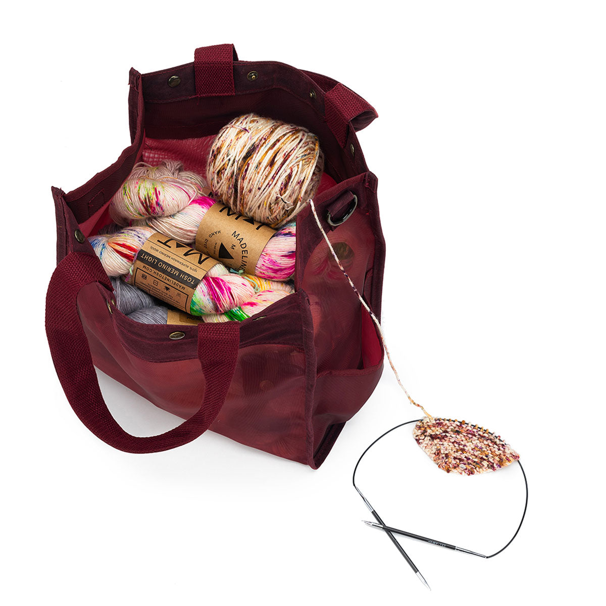 della Q Maker's Tall Mesh Tote - Red - Extra Image