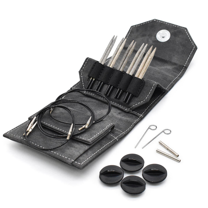 LYKKE Crafts Birchwood Starter Interchangeable Needle Sets - Driftwood - 3.5" Tips US 3-7 - Extra Image