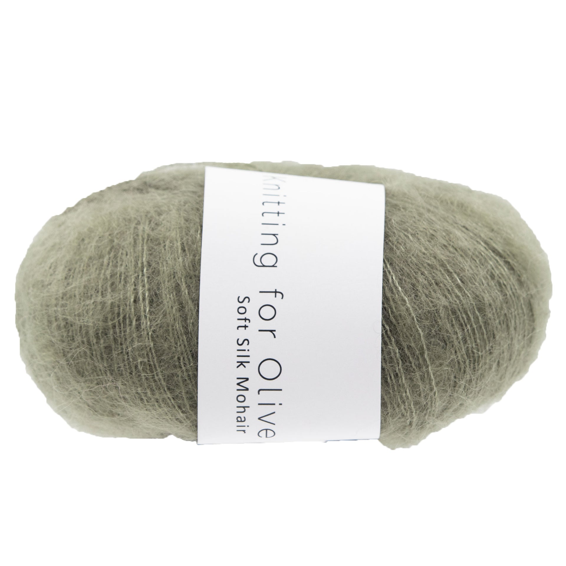 Knitting for Olive Soft Silk Mohair Yarn - Dusty Olive - Zoom Image
