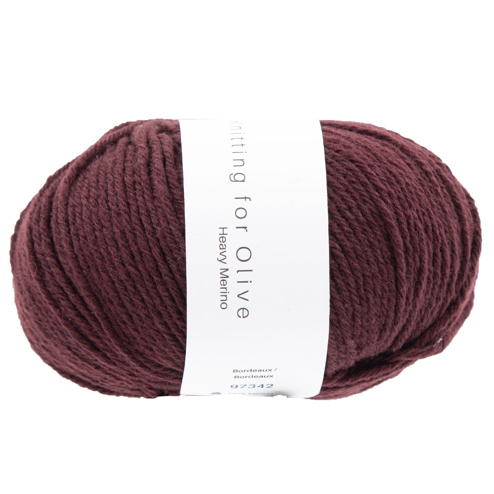 Knitting for Olive Heavy Merino Yarn - Bordeaux - Zoom Image
