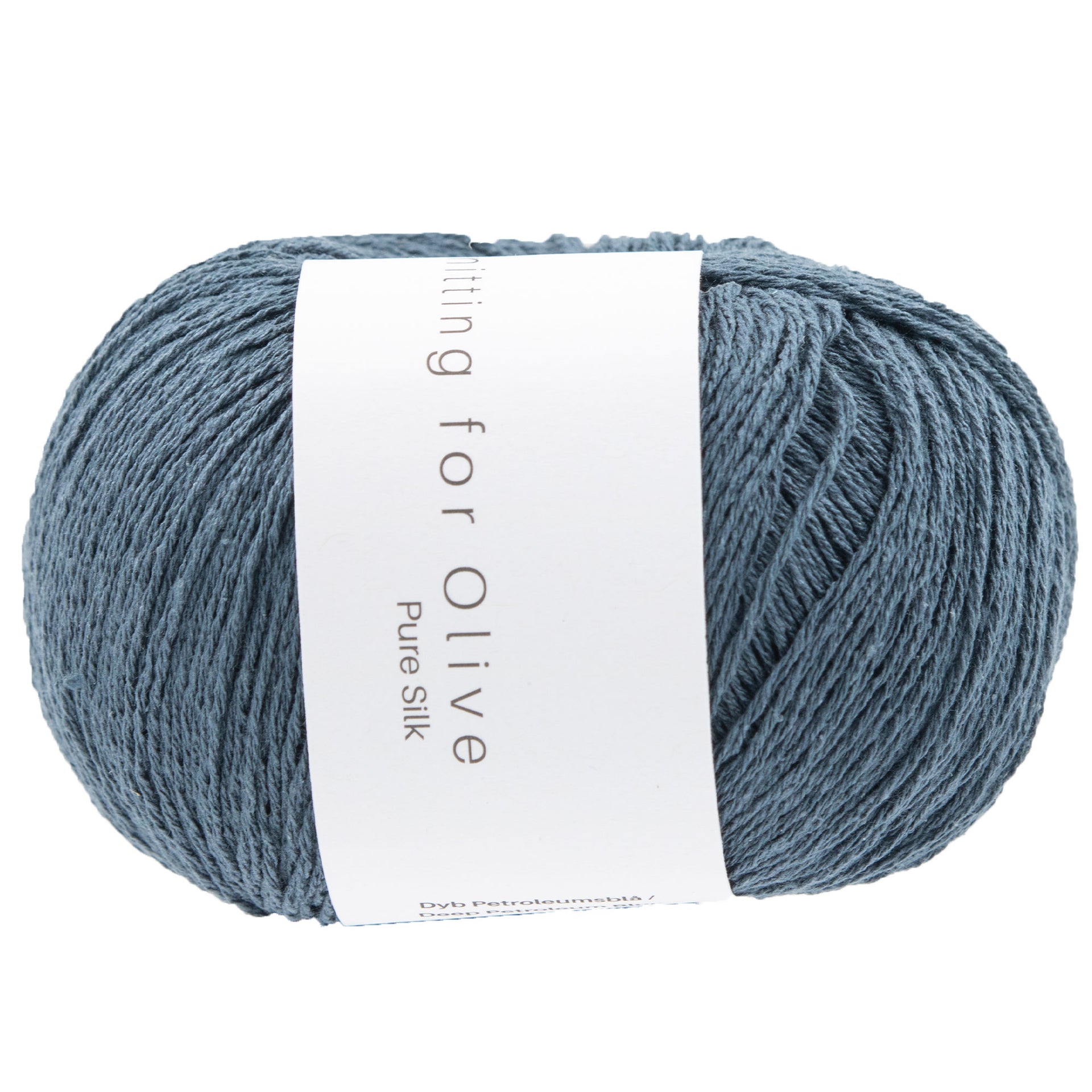 Knitting for Olive Pure Silk Yarn - Deep Petroleum Blue - Zoom Image
