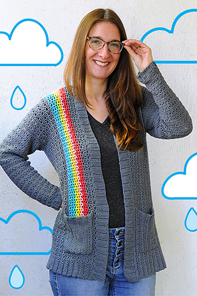 Universal Rainbow In My Pocket Cardigan Kit | Jimmybeanswool.com