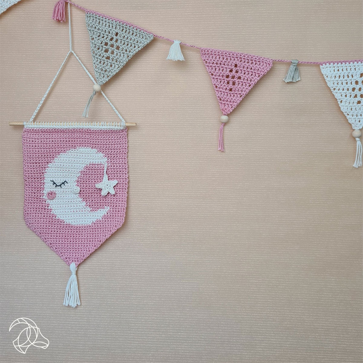 Hardicraft Plush Toys - Moon Wall Hanger (Crochet) - Extra Image
