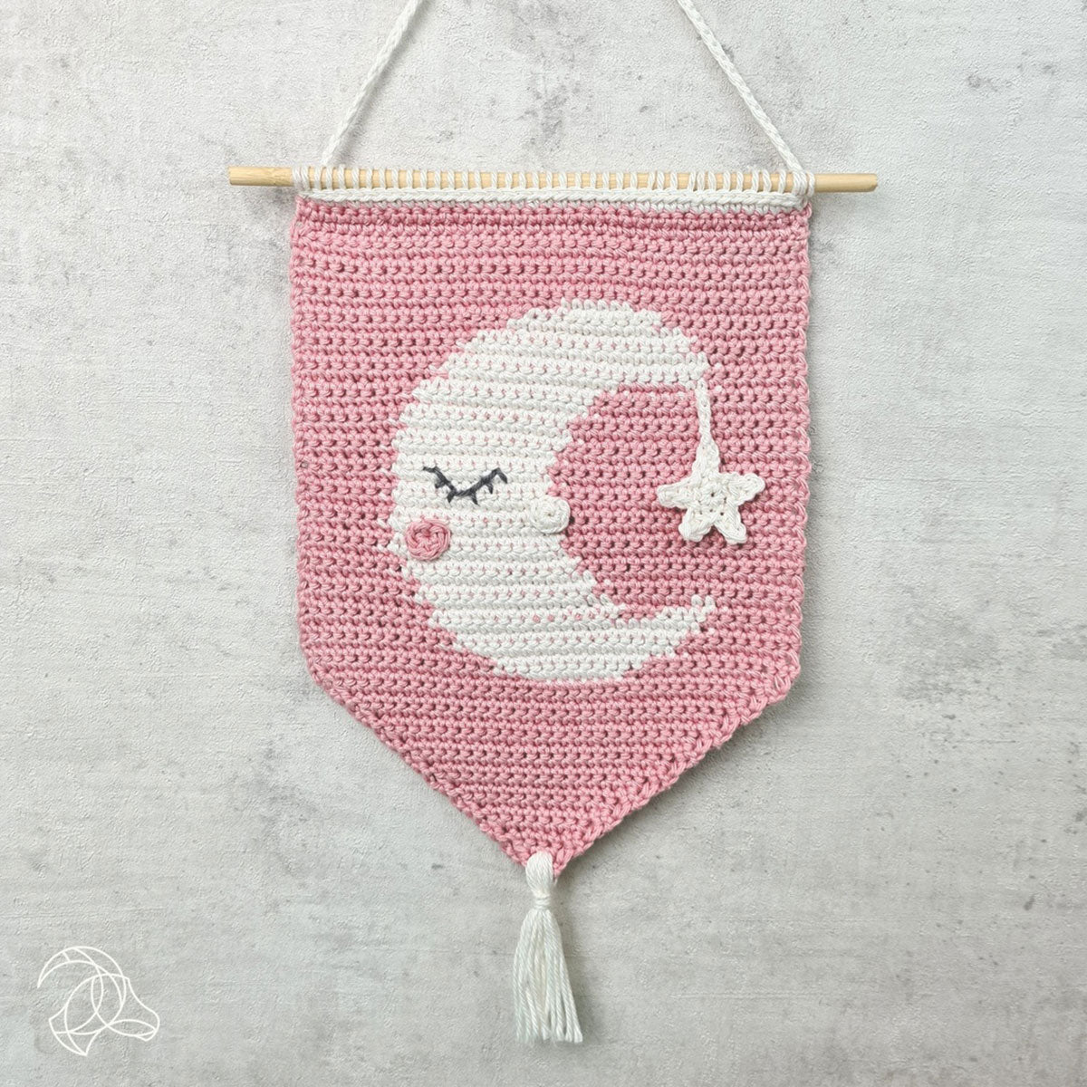 Hardicraft Plush Toys - Moon Wall Hanger (Crochet) - Extra Image