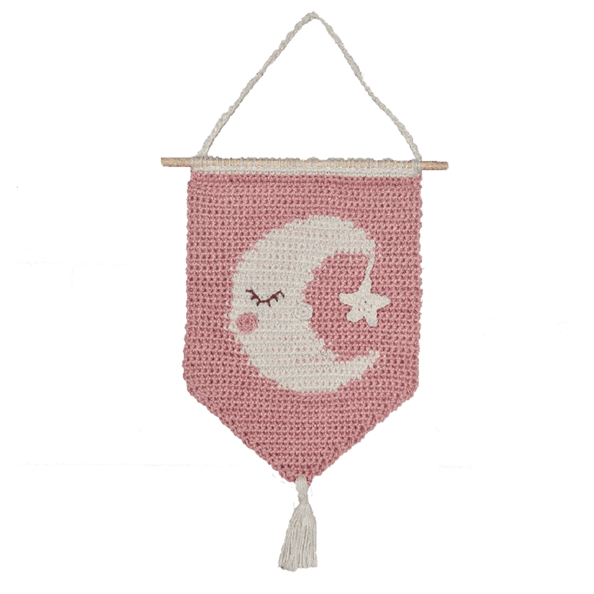 Hardicraft Plush Toys - Moon Wall Hanger (Crochet) - Zoom Image