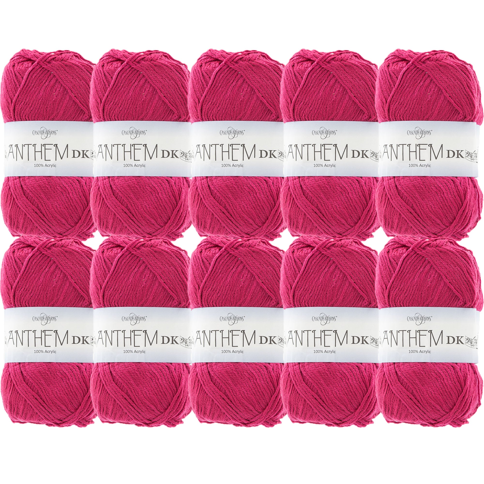 Cascade Yarns Anthem DK Yarn - 10 Hot Pink - 10-Pack - Zoom Image