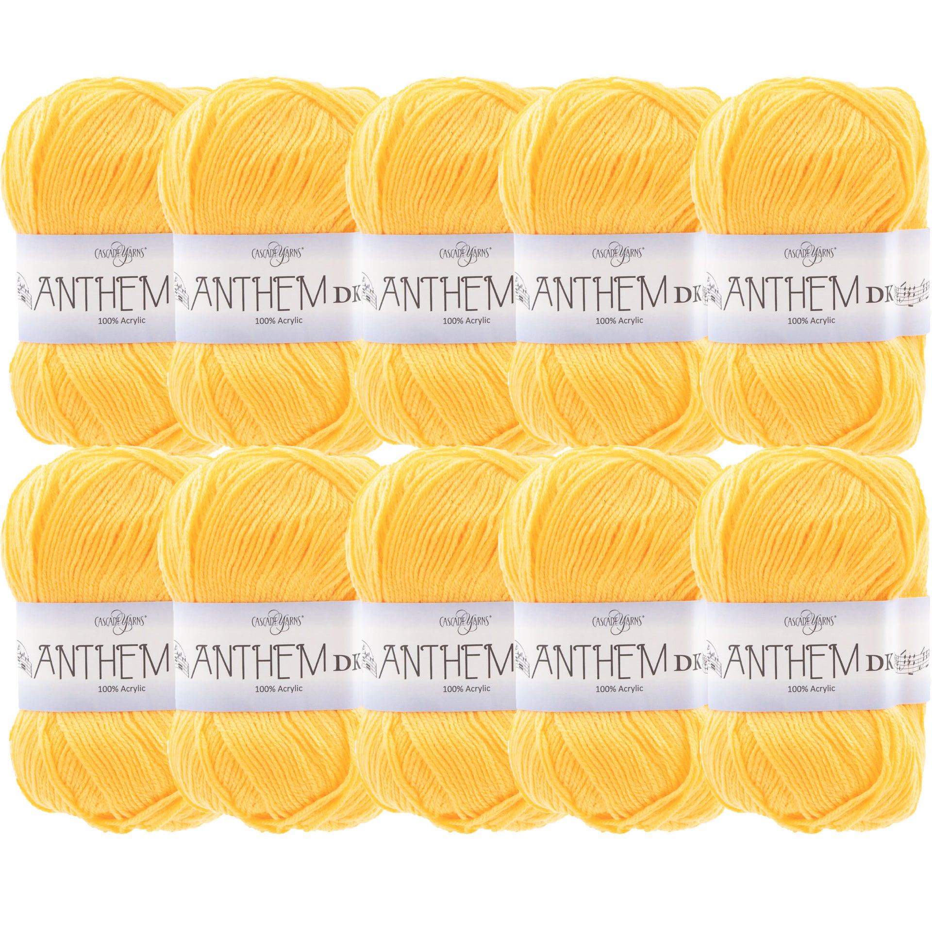 Cascade Yarns Anthem DK Yarn - 20 Yellow - 10-Pack - Zoom Image

