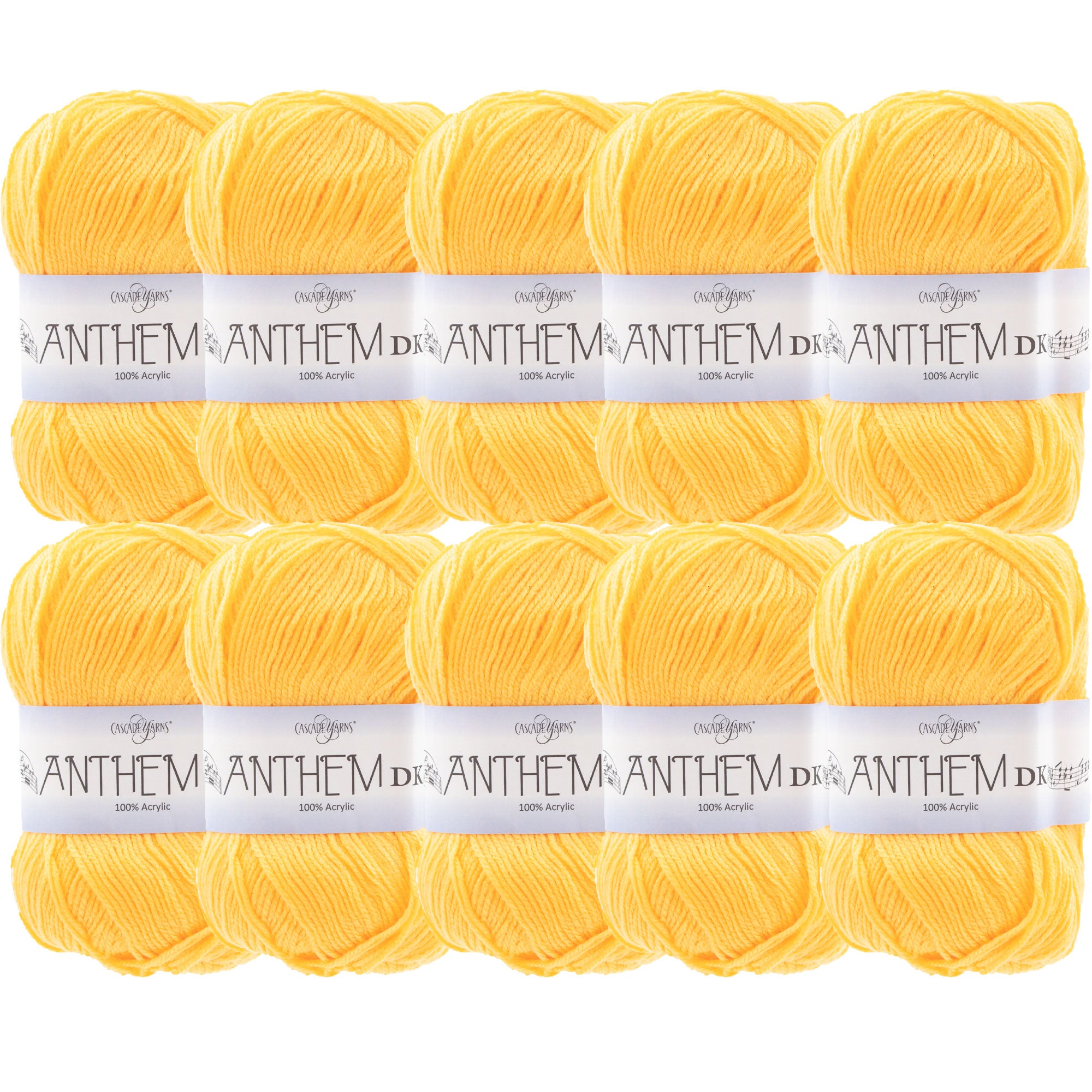 Cascade Yarns Anthem DK Yarn - 20 Yellow - 10-Pack - Zoom Image
