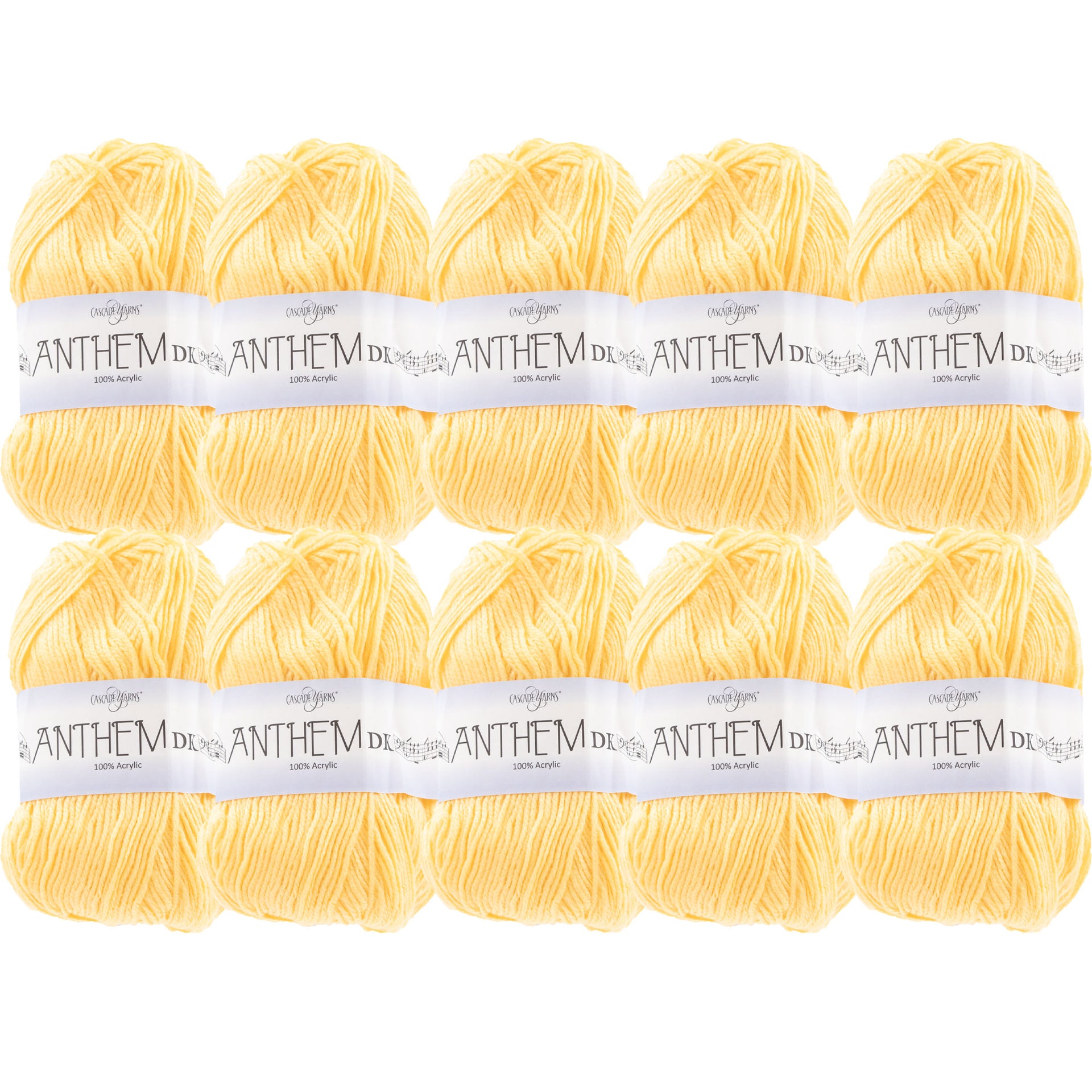 Cascade Yarns Anthem DK Yarn - 38 Lemon - 10-Pack - Zoom Image
