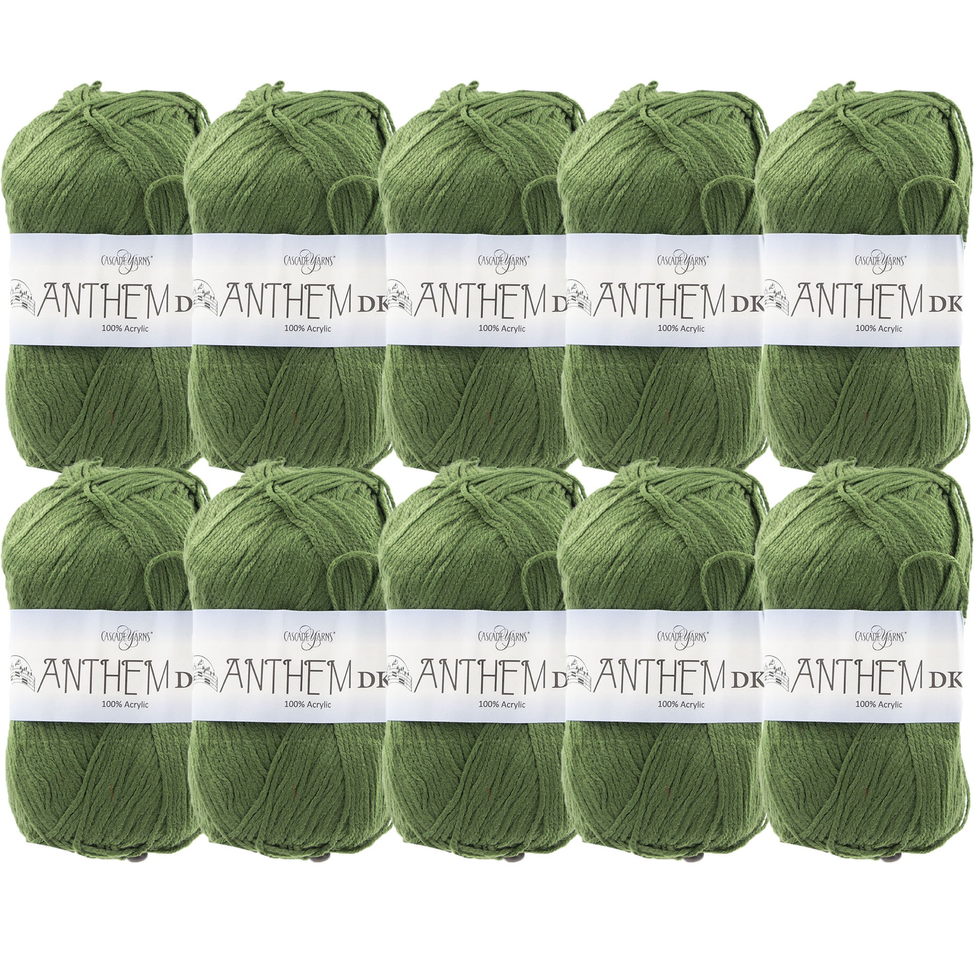 Cascade Yarns Anthem DK Yarn - 53 Chive - 10-Pack - Zoom Image
