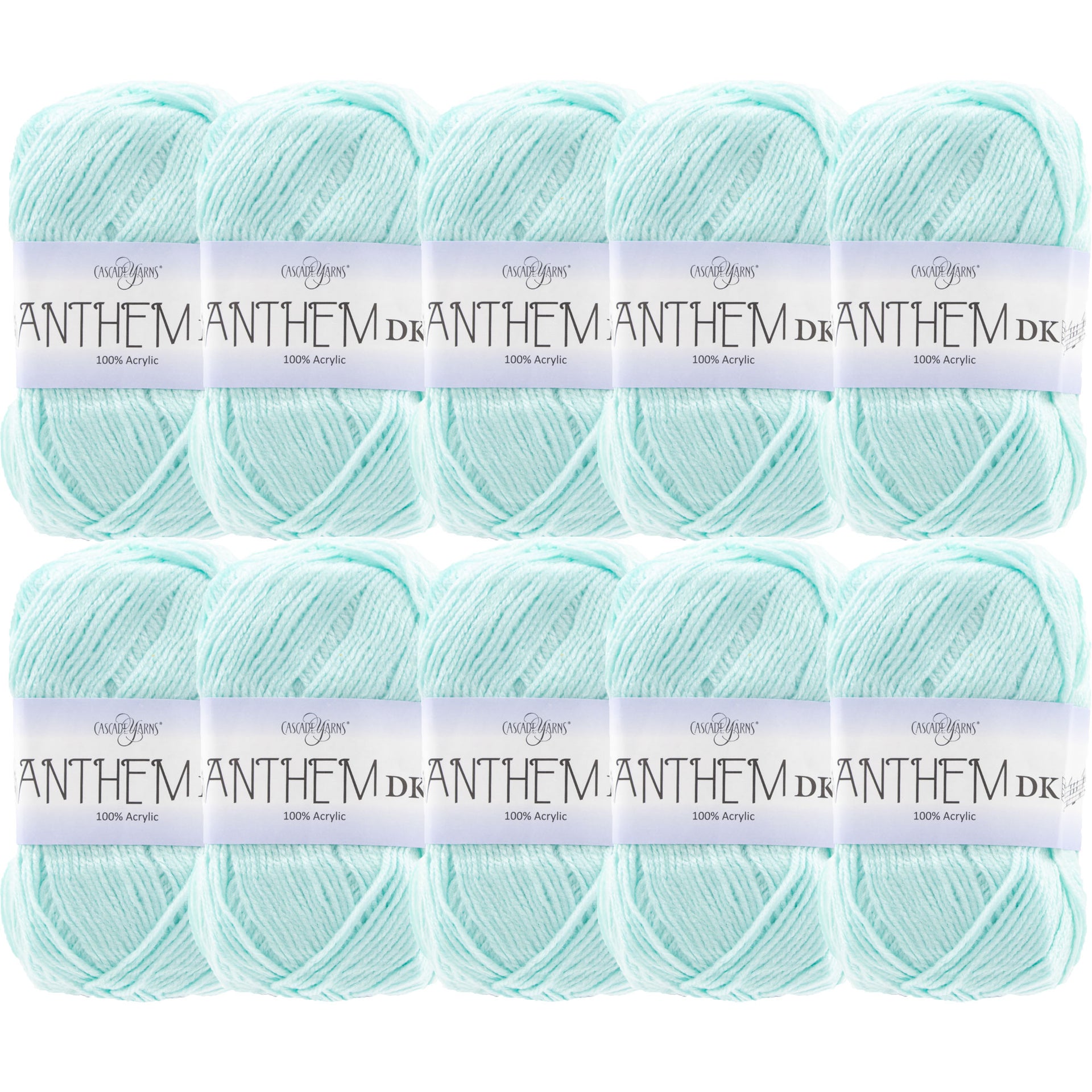 Cascade Yarns Anthem DK Yarn - 77 Light Aqua - 10-Pack - Zoom Image
