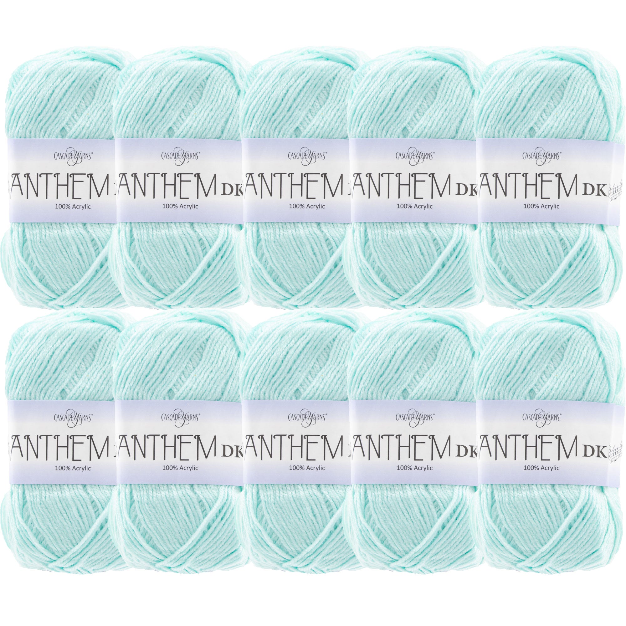 Cascade Yarns Anthem DK Yarn - 77 Light Aqua - 10-Pack - Zoom Image