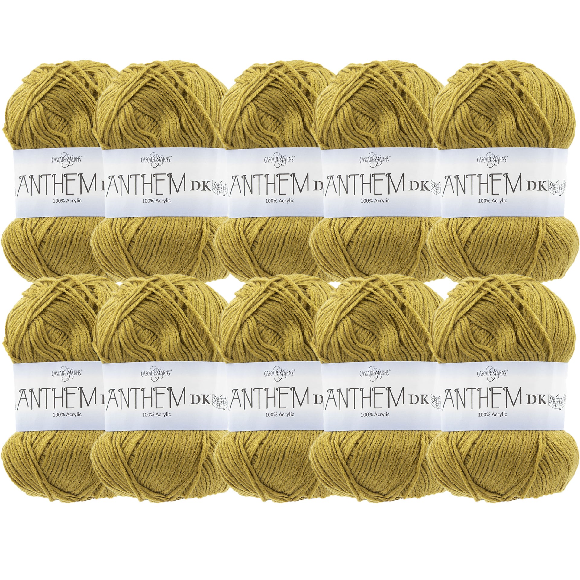 Cascade Yarns Anthem DK Yarn - 78 Golden Olive - 10-Pack - Zoom Image
