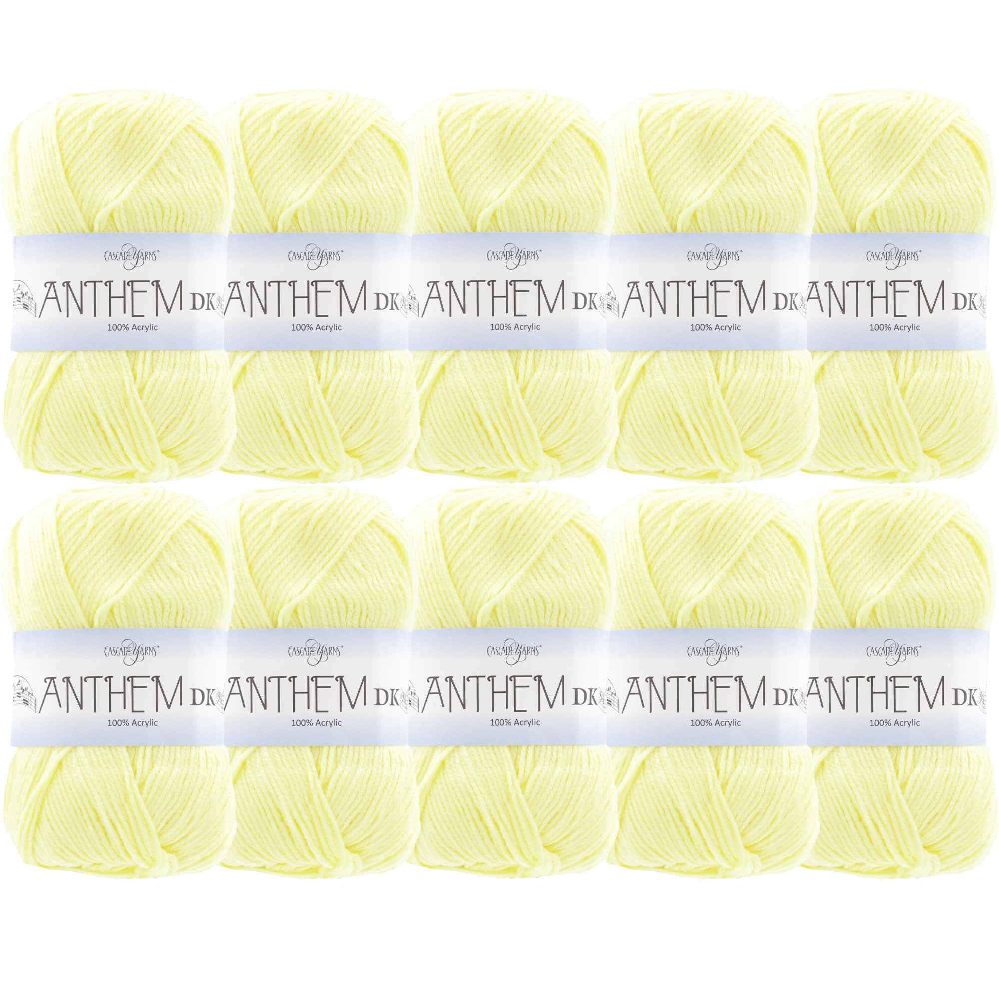 Cascade Yarns Anthem DK Yarn - 85 Lemon Ice - 10-Pack - Zoom Image
