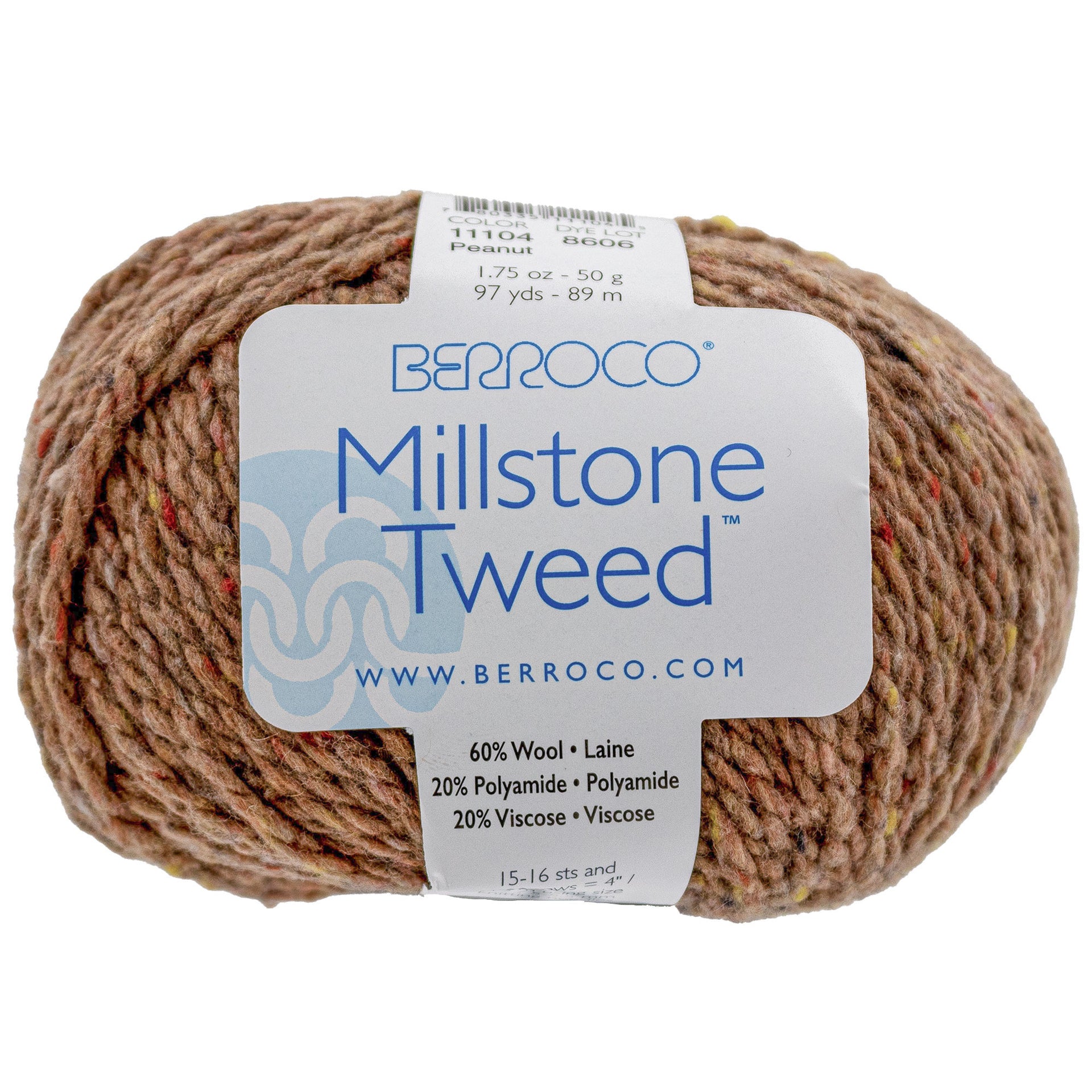 Berroco Millstone Tweed Yarn - 11104 Peanut - Zoom Image
