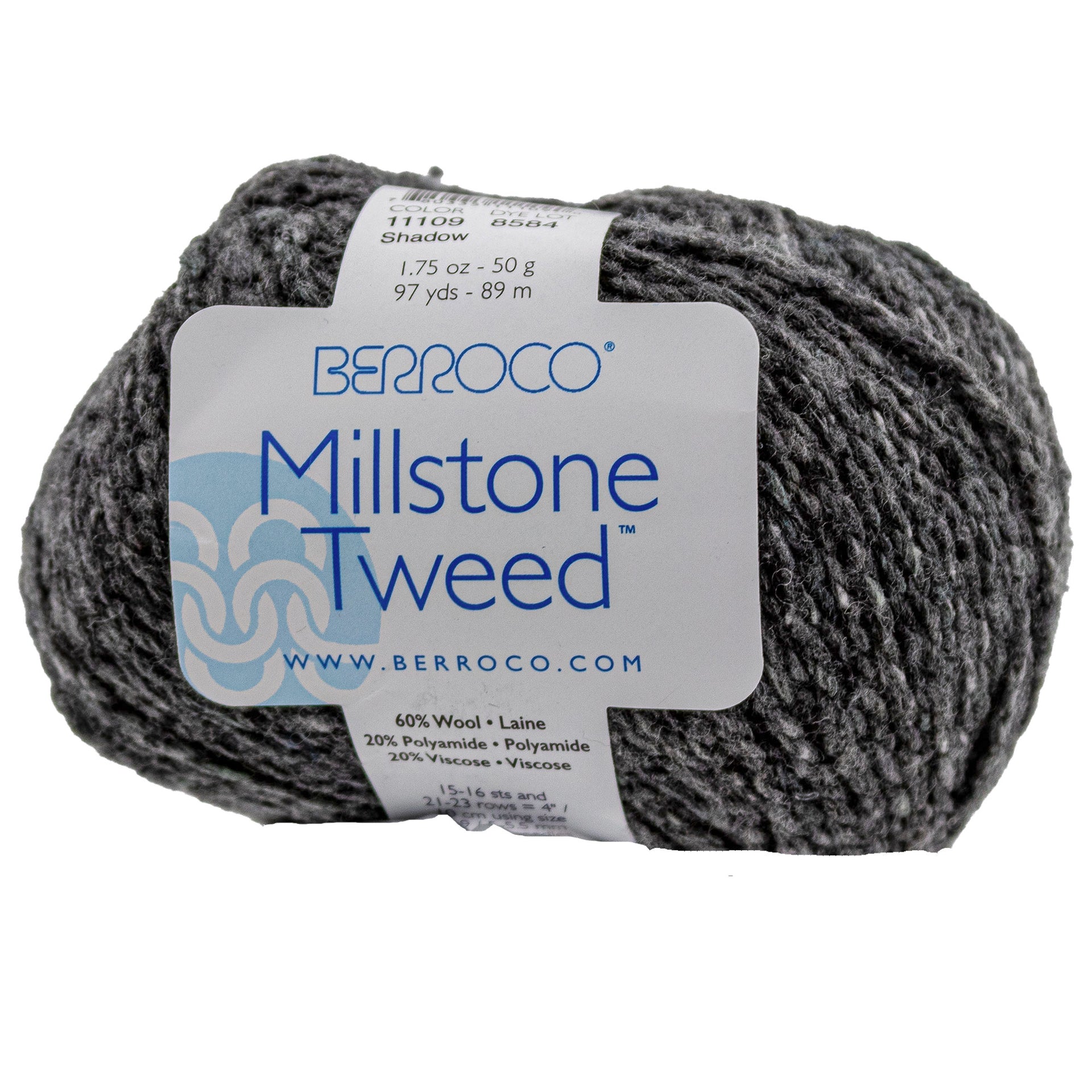 Berroco Millstone Tweed Yarn - 11109 Shadow - Zoom Image
