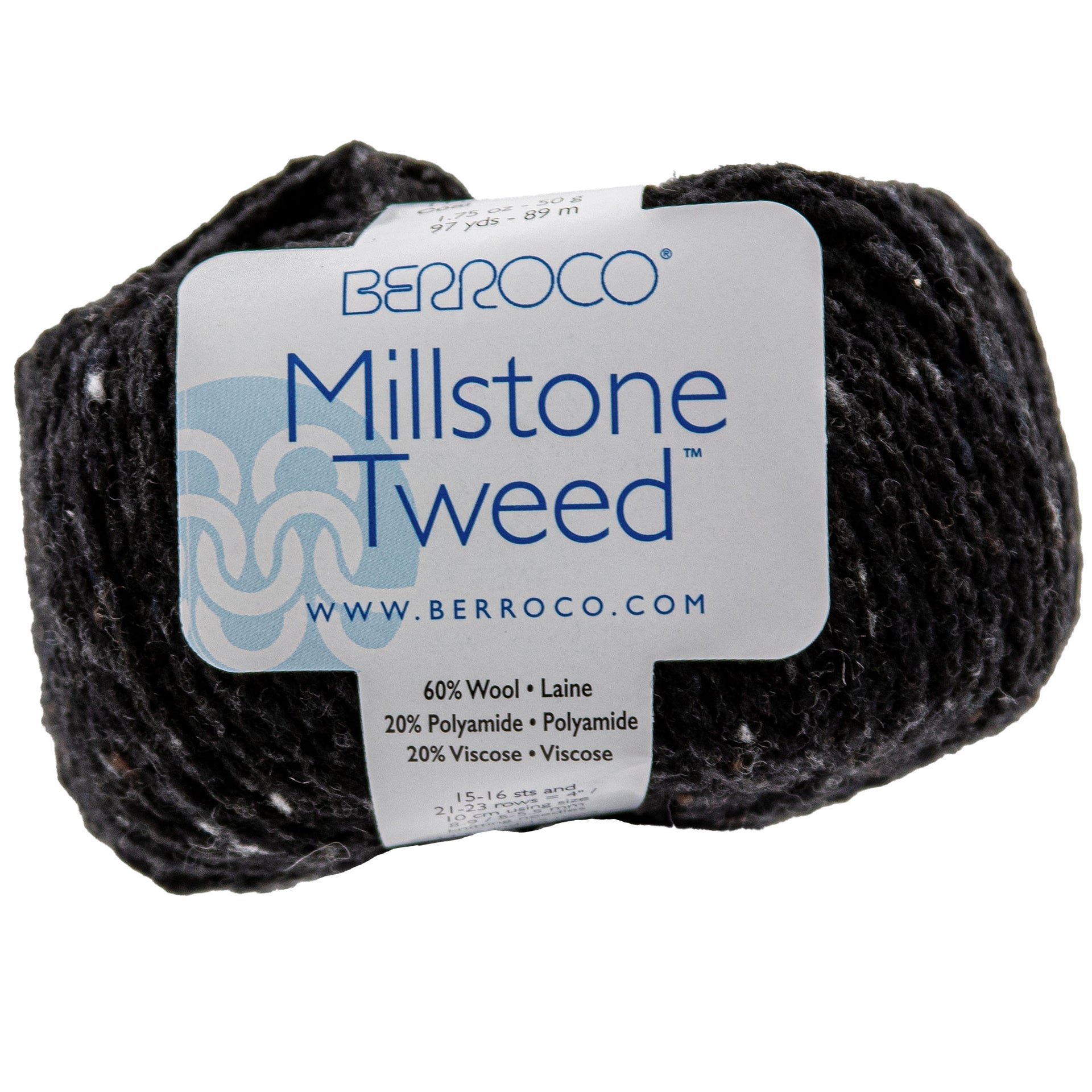 Berroco Millstone Tweed Yarn - 11110 Coal - Zoom Image
