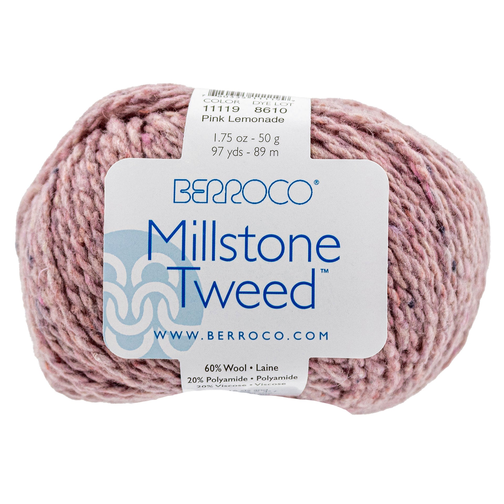 Berroco Millstone Tweed Yarn - 11119 Pink Lemonade - Zoom Image
