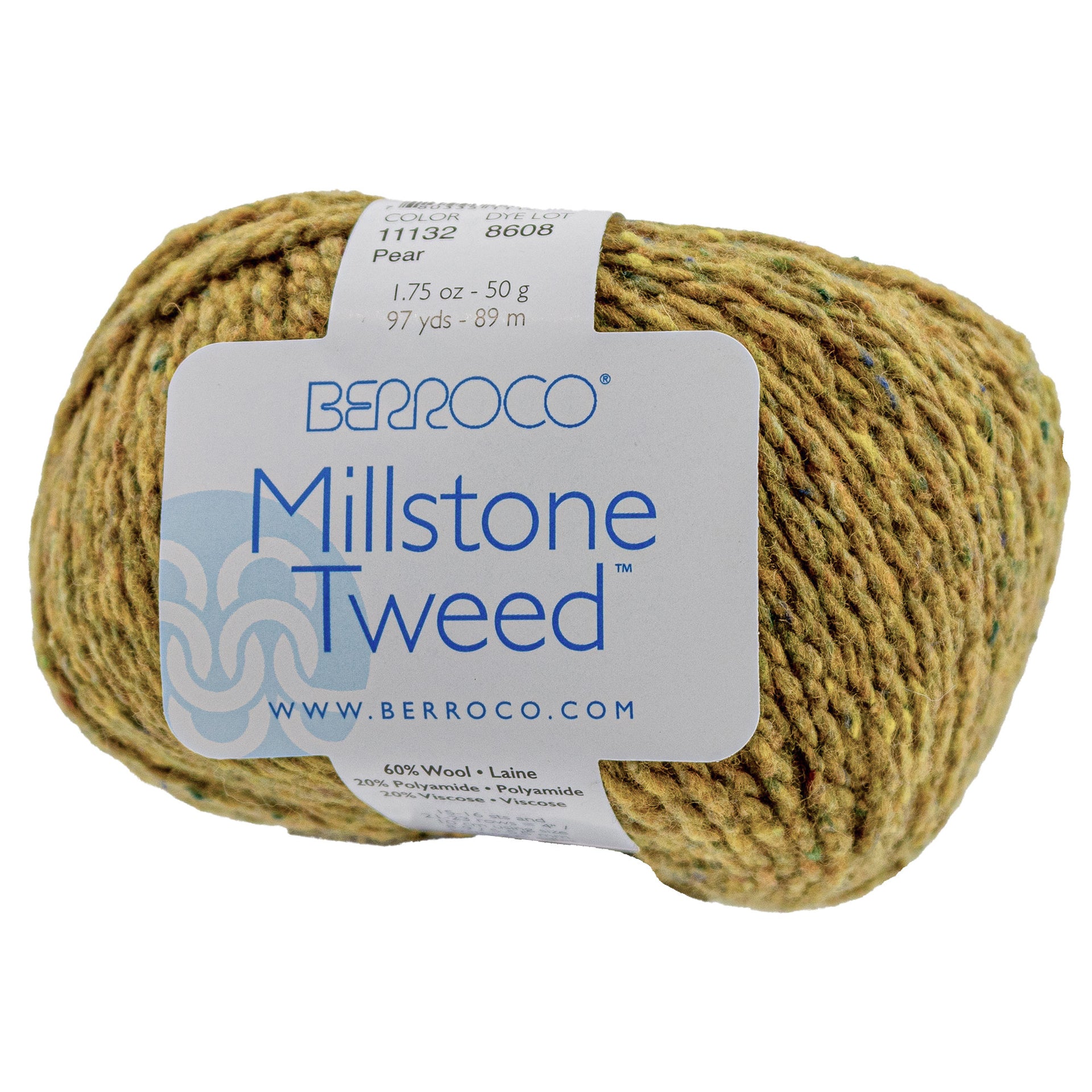 Berroco Millstone Tweed Yarn - 11132 Pear - Zoom Image
