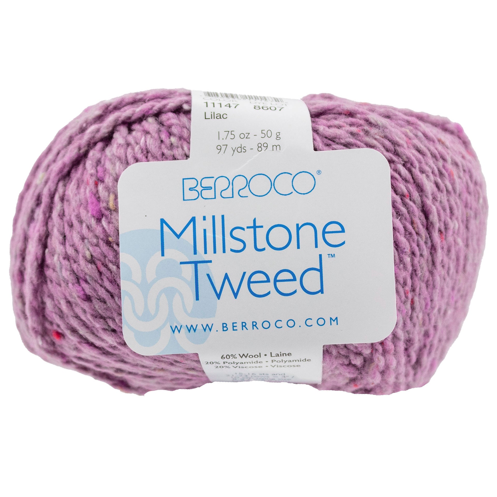Berroco Millstone Tweed Yarn - 11147 Lilac - Zoom Image
