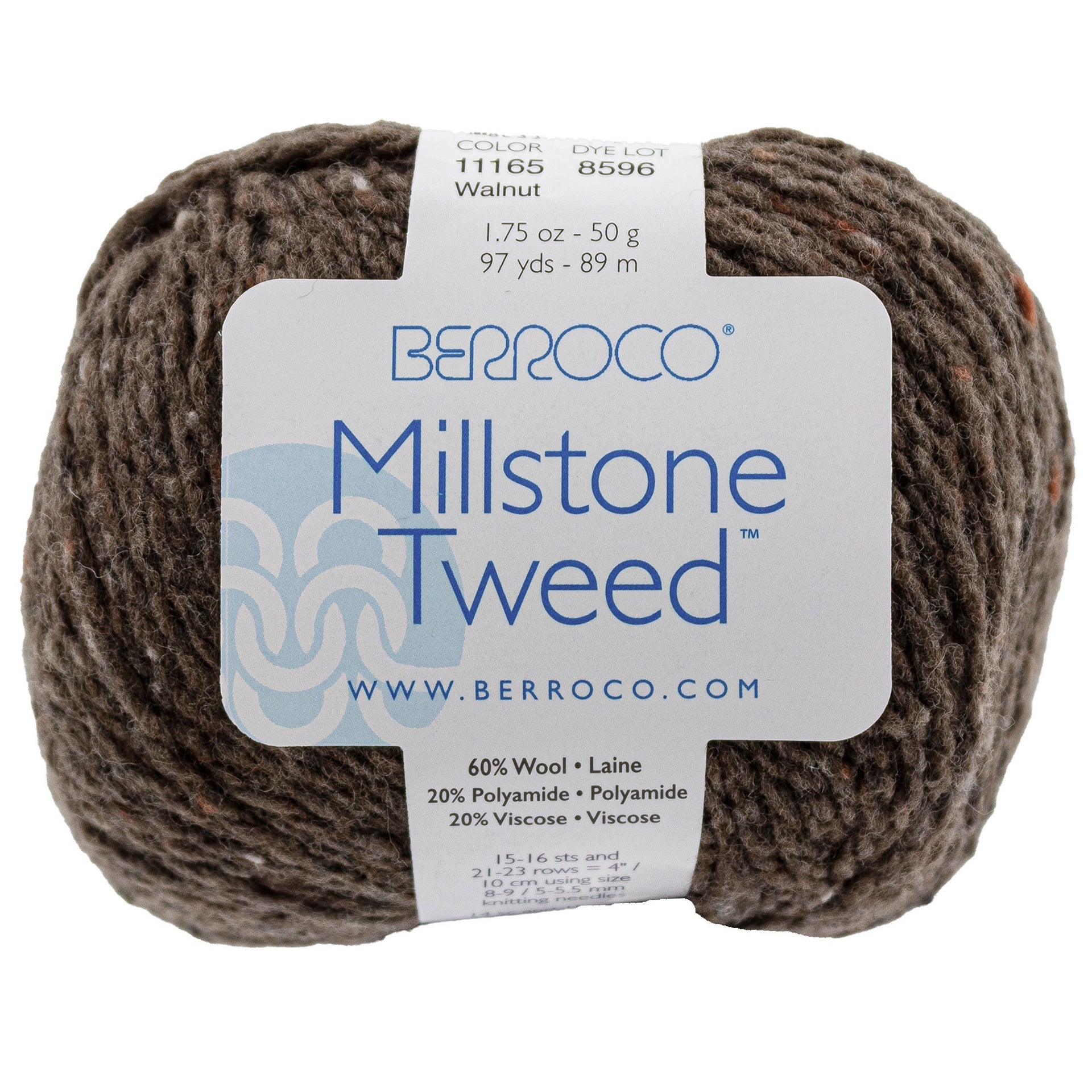 Berroco Millstone Tweed Yarn - 11165 Walnut - Zoom Image
