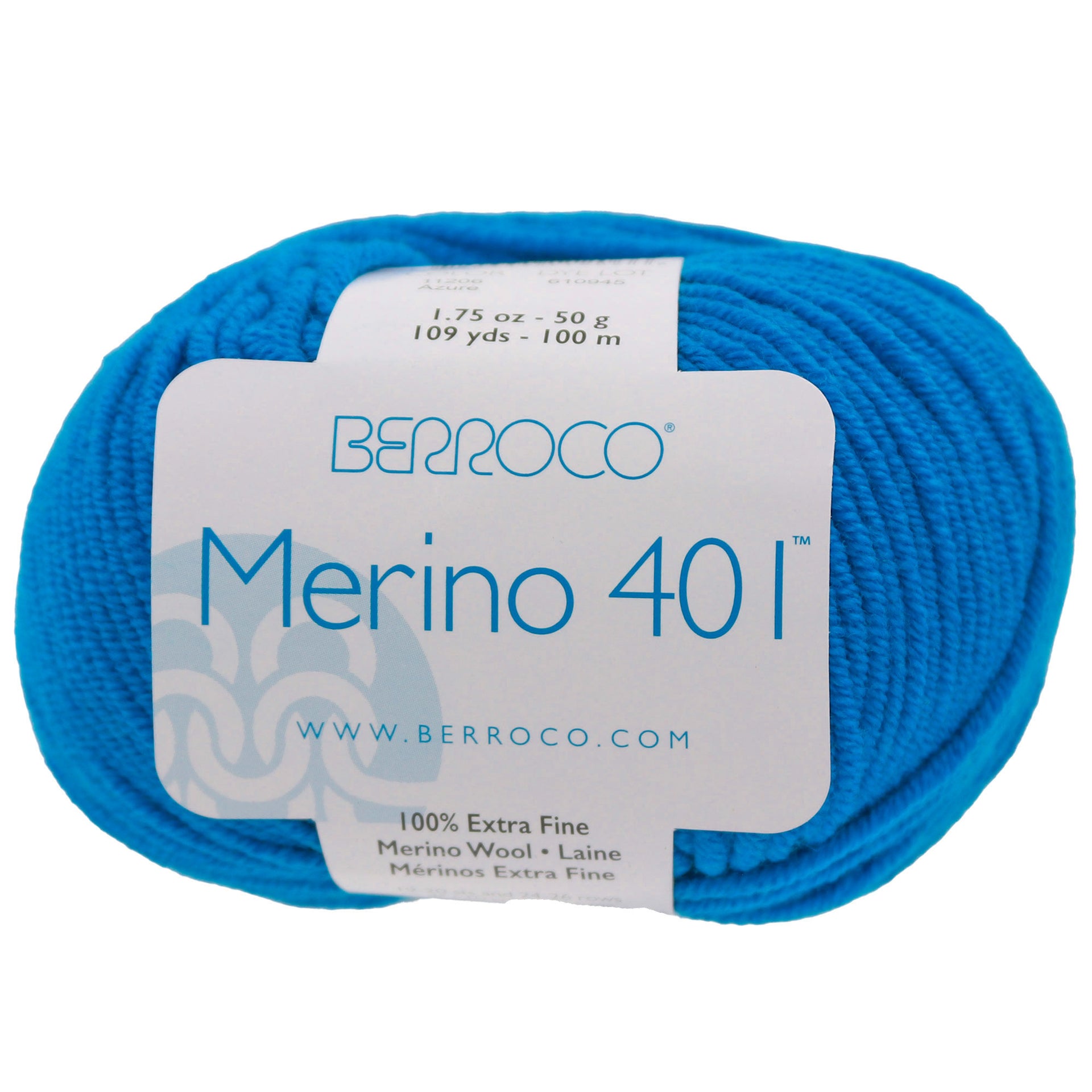 Berroco Merino 401 Yarn - 11206 Azure - Zoom Image
