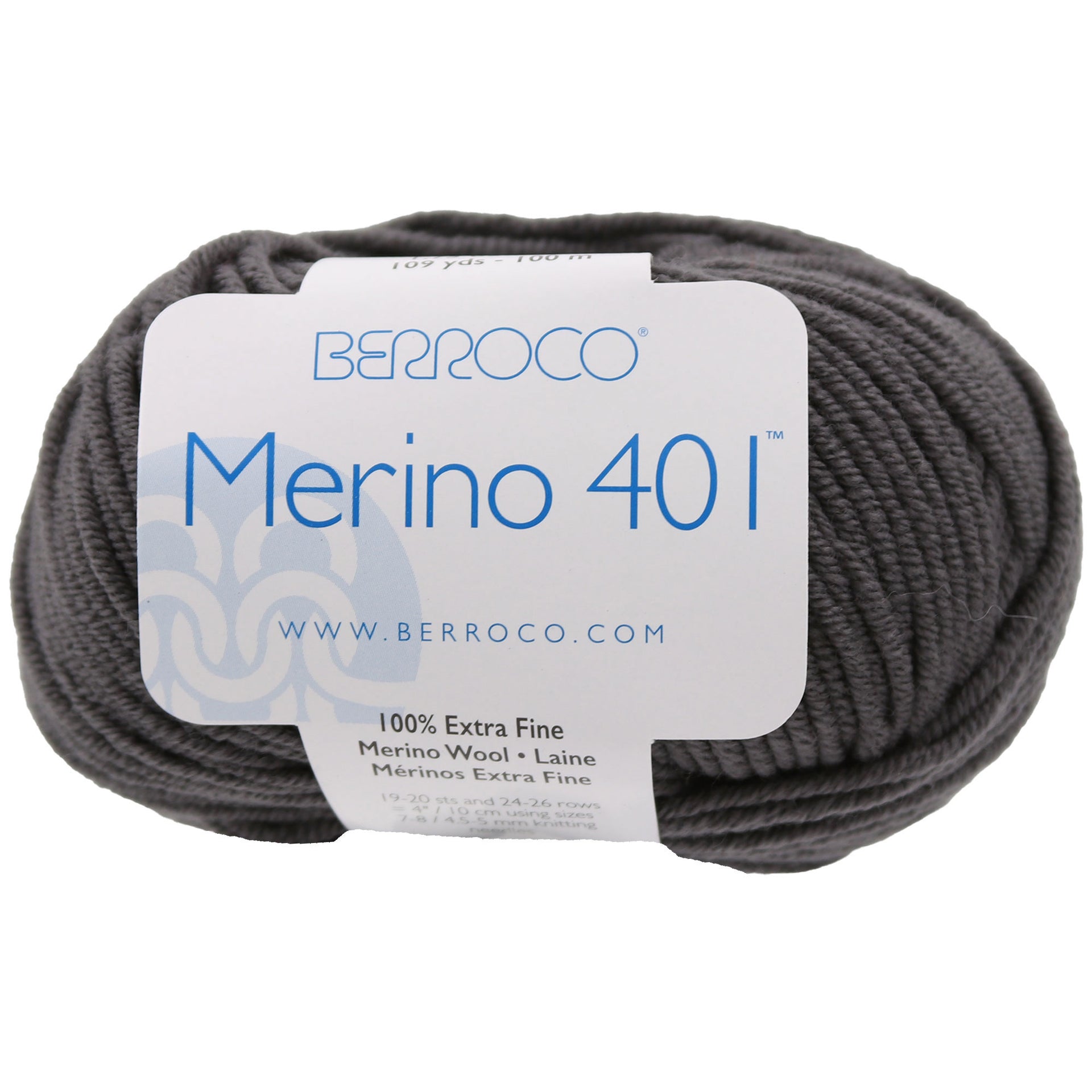 Berroco Merino 401 Yarn - 11208 Graphite - Zoom Image
