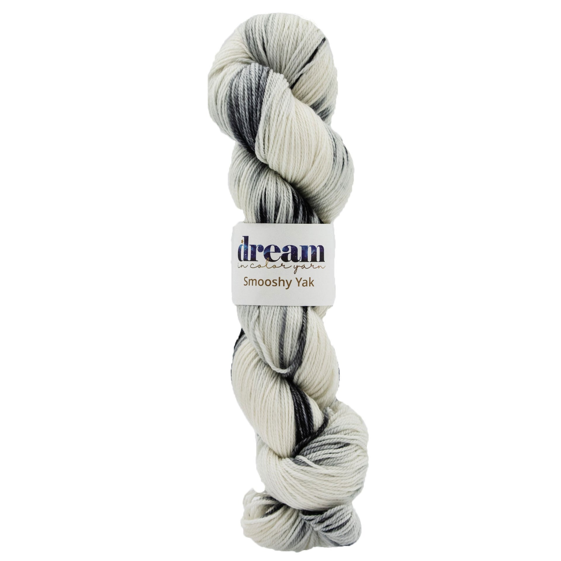 Dream in Color Smooshy Yak Yarn - Black & White - Zoom Image
