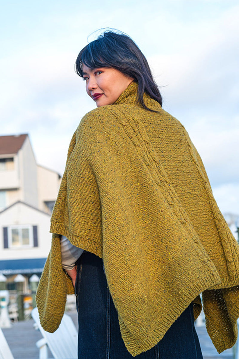 Berroco Millstone Tweed Patterns - Burwell Poncho - PDF Download - Extra Image