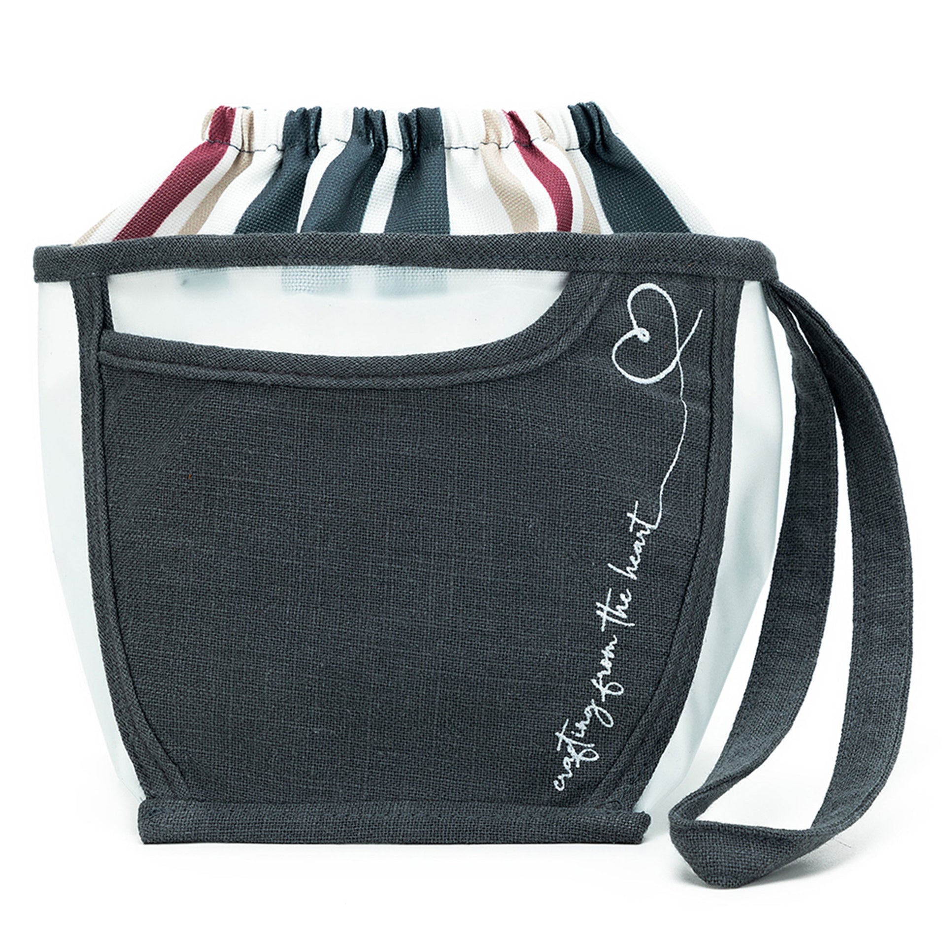 della Q Chicken Boots Clear Wristlet - *Linen - Slate - Zoom Image
