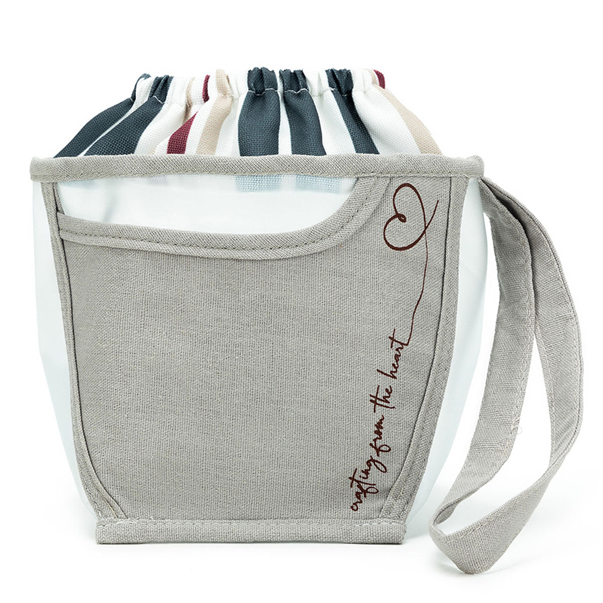 della Q Chicken Boots Clear Wristlet - *Linen - Pebble - Extra Image
