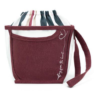 della Q Chicken Boots Clear Wristlet - *Linen - Wine - Zoom Image