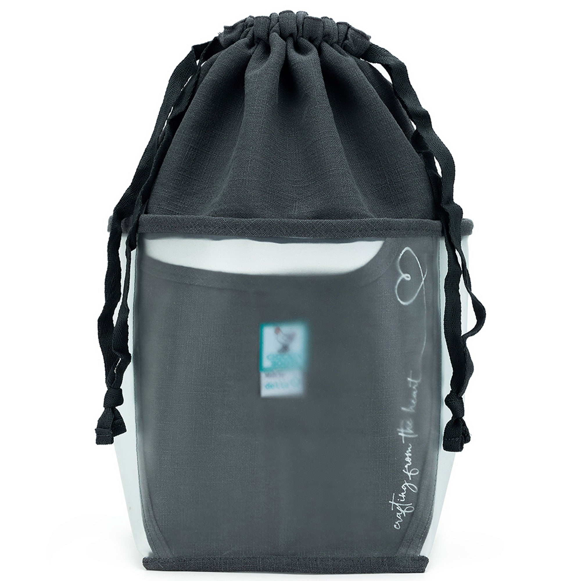 della Q Chicken Boots Double Double Project Bag - *Linen - Slate - Zoom Image