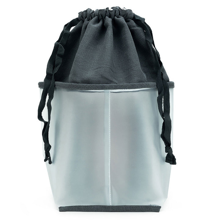 della Q Chicken Boots Double Double Project Bag - *Linen - Slate - Extra Image