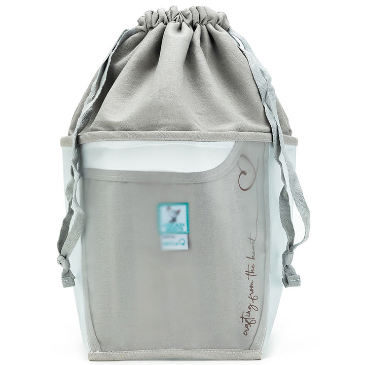 della Q Chicken Boots Double Double Project Bag - *Linen - Pebble - Extra Image