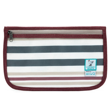 della Q Chicken Boots Notions Case - *Linen - Wine - Zoom Image