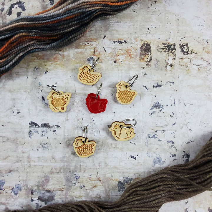 Katrinkles Stitch Markers - Yarn Chicken Stitch Marker Set - Extra Image