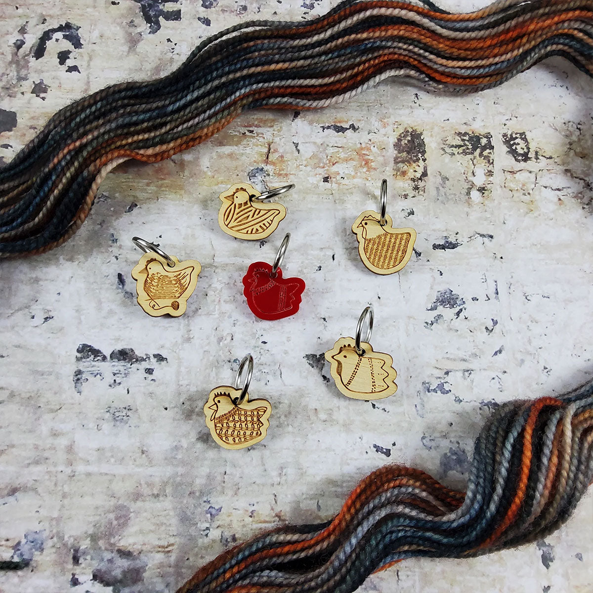 Katrinkles Stitch Markers - Yarn Chicken Stitch Marker Set - Extra Image