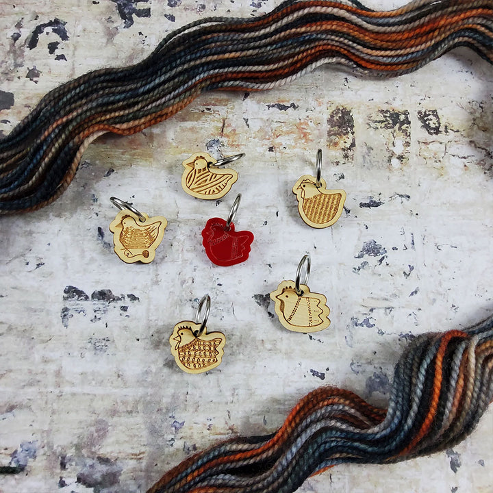 Katrinkles Stitch Markers - Yarn Chicken Stitch Marker Set - Extra Image