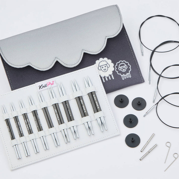 KnitPro Karbonz Interchangeable Sets - Deluxe Set - Special 4" - Zoom Image