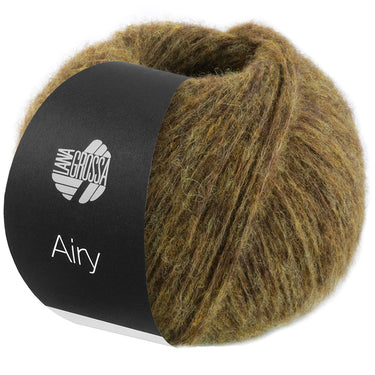 Lana Grossa Airy Yarn - 07 Yellow Brown - Extra Image
