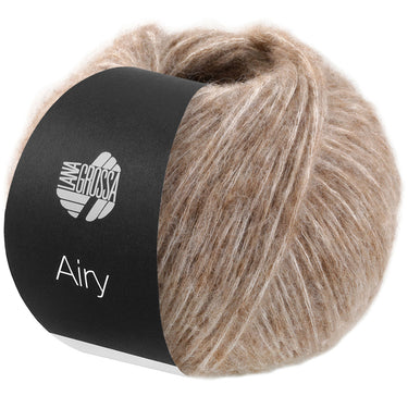 Lana Grossa Airy Yarn - 08 Taupe - Extra Image