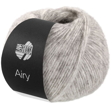 Lana Grossa Airy Yarn - 12 White Grey - Extra Image