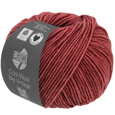Lana Grossa Cool Wool Big Vintage Yarn - 7164 Burgundy - Extra Image