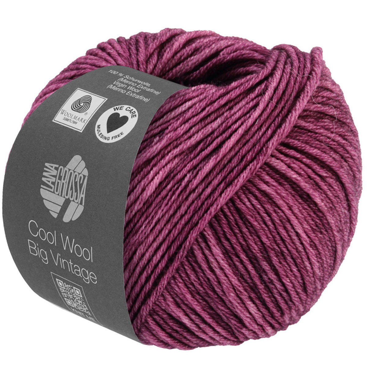 Lana Grossa Cool Wool Big Vintage Yarn - 7165 Plum - Extra Image
