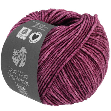 Lana Grossa Cool Wool Big Vintage Yarn - 7165 Plum - Extra Image