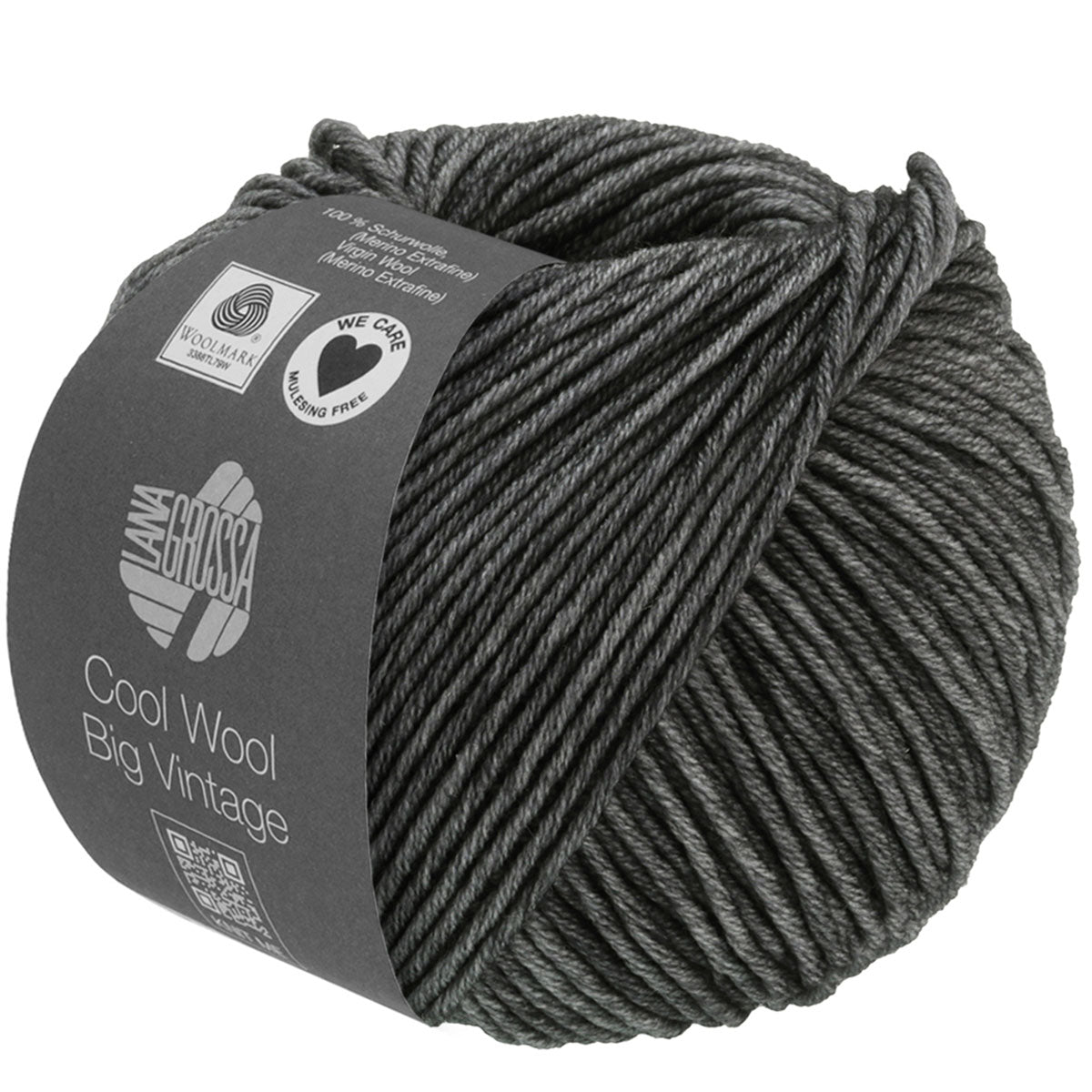 Lana Grossa Cool Wool Big Vintage Yarn - 7170 Charcoal - Extra Image
