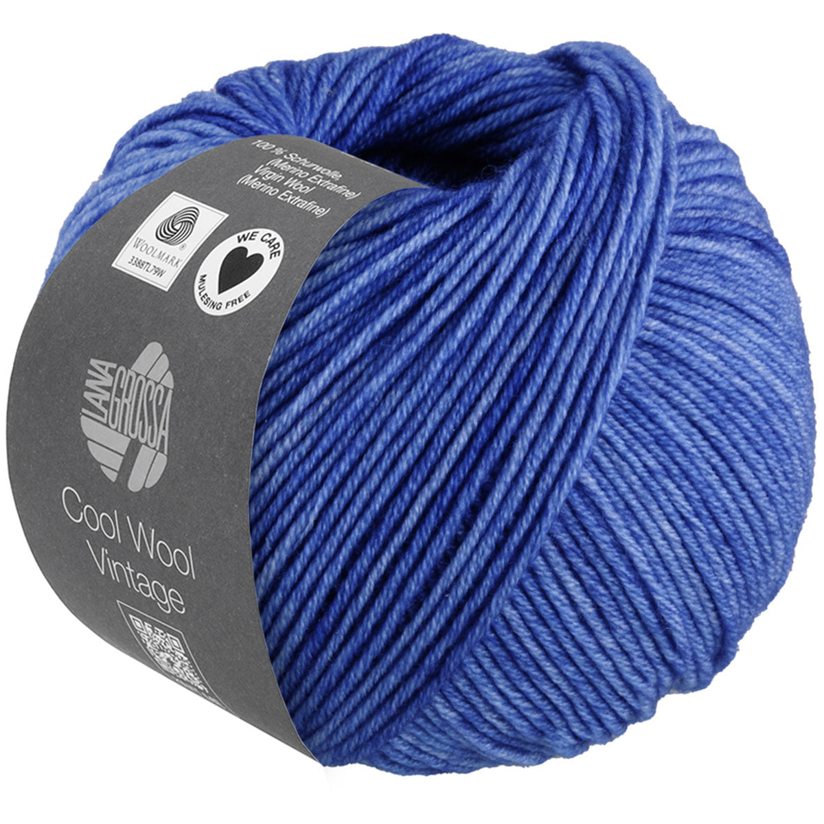 Lana Grossa Cool Wool Vintage Yarn - 7373 Blue - Extra Image
